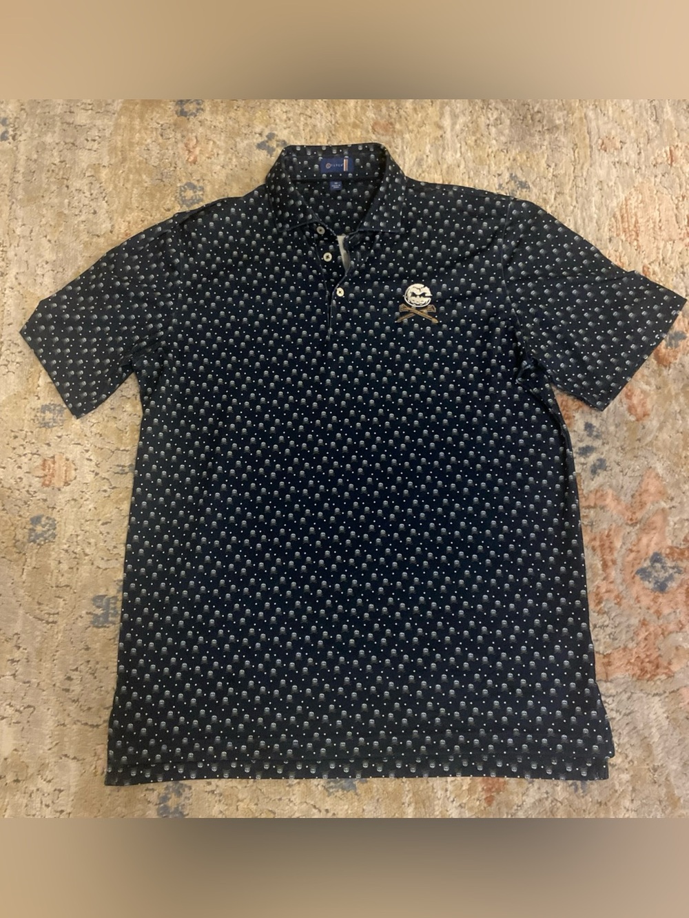 LIV Stitch Golf Polo Shirt Men M Blue Crushers Performance Bryson Dechambeau